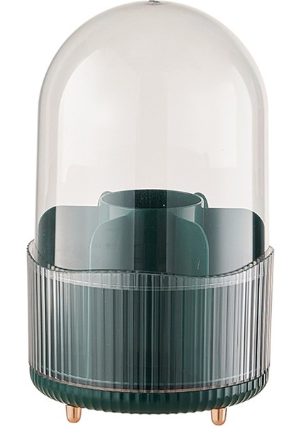 Kaplamalı Makyaj Fırçası Tutucu Organizatör, 360 ° Dönen Makyaj Fırçası Organizatörü, Makyaj Için 7 Yuva Makyaj Organizatörü, Masaüstü B (Yurt Dışından)