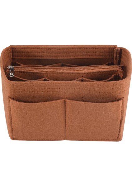 Ev Depolama Çantası Çanta Organizatör Keçe Takma Çanta Makyaj Organizatörü Iç Çanta Taşınabilir Kozmetik Çantalar Depolama Tote Kahve M (Yurt Dışından)