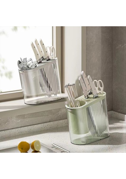 Bıçak Tutucu Depolama Rafı Tezgah Çok Fonksiyonlu Yemek Çubuğu Kafesi Kıç Tutucu Entegre Saklama Kutusu, B (Yurt Dışından) fiyatları