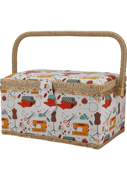 Çıkarılabilir Tepsi Ev Dikiş Depolama Organizatör Kiti Soğmuş Depolama Organizatör Kutusu ile Kumaş Dikiş Sepeti Organizatör (Yurt Dışından)