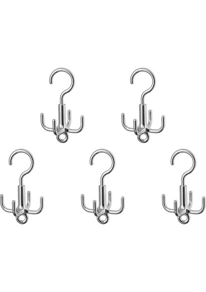 5pcs 360 ° Dönen Askı Kancaları Uzay Tasarruf Dolap Organizatör Giysileri Raf Torba Ayakkabı Eşarp Askı Asma Tutucu (Yurt Dışından)