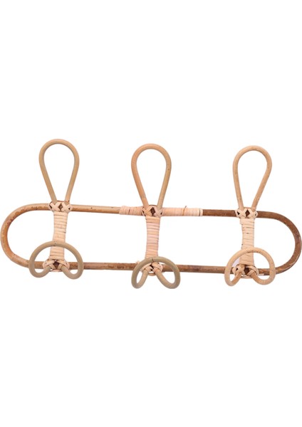 Rattan Duvar Kancaları Çocuk Giysiler Organizatör Raf Giysileri Şapka Asılı Kanca Rattan Askı Çocuk Odası Dekor Askı (Yurt Dışından)