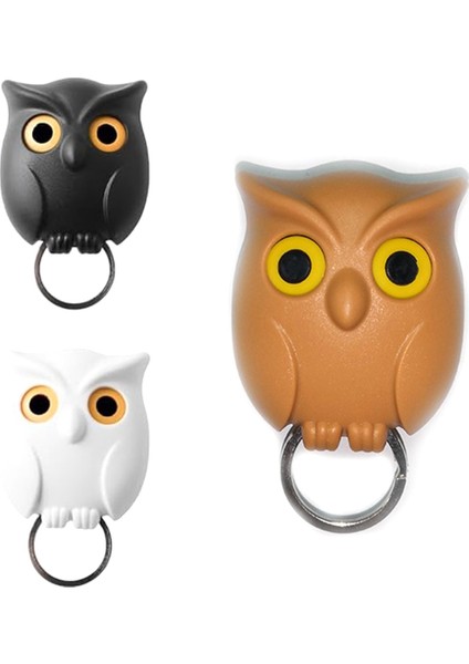 3pcs Baykuş Anahtar Tutucu Manyetik Gözlük Anahtar Kancalar Duvar Asma Dekorasyonu Için Sevimli Mini Baykuş Anahtar Tutucu (Yurt Dışından)