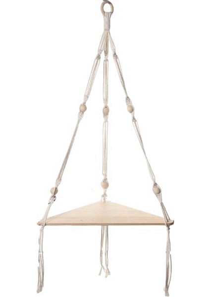 Duvar Asılı Raf Püskül Ahşap Dekor Dokuma Duvar Asılı Tahta Rafları Ev Dekorası Yatak Odası Oturma Odası Kek Stand A (Yurt Dışından)