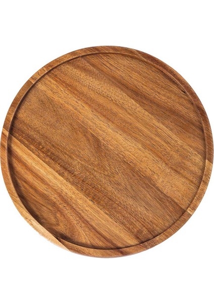 Yuvarlak Ahşap Tepsi, Ahşap Servis Tepsisi, Servis Tabağı, Meze Charcuterie Tahtası, Mutfak/tezgah C Için Tepsi Organizatör (Yurt Dışından)