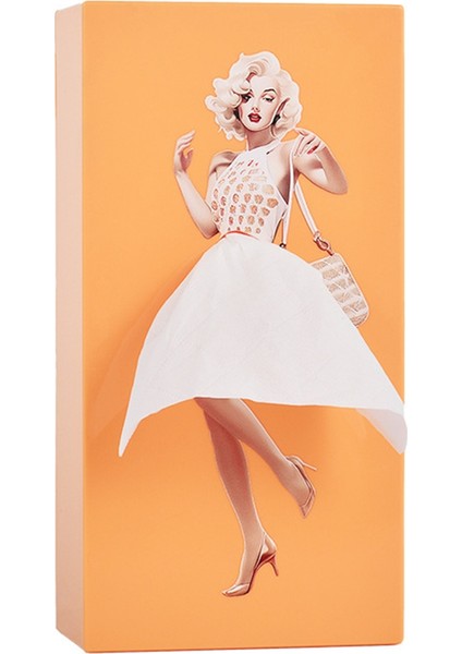 Karikatür Anime Kız Doku Kutusu Uçan Etek Doku Kutusu Tutu Kız Yüz Doku Kutusu Sevimli Masaüstü Dekorasyon Süsleri, C (Yurt Dışından)