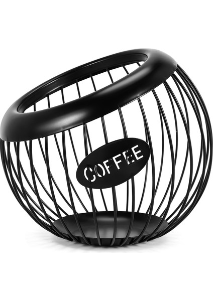 Kahve Pod Tutucu, Büyük Kapasiteli K Fincan ve Espresso Kahve Pod Organizatörü, Metal Kahve Kapsülü Depolama Sepeti (Yurt Dışından)