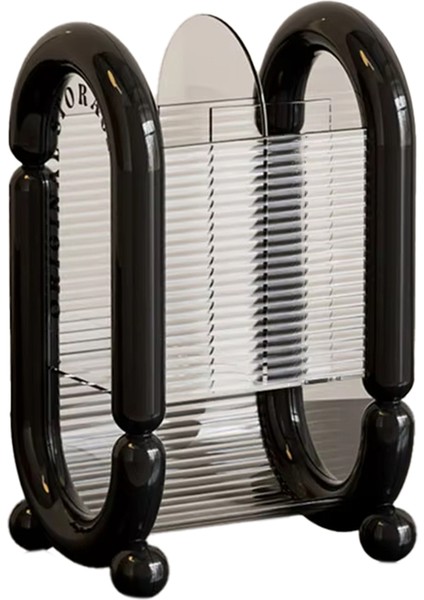 Akrilik Makyaj Fırçası Tutucu, Şeffaf Ruj ve Kozmetik Saklama Kutusu, Makyaj Araçları Için Masa Organizatörü Siyah (Yurt Dışından)