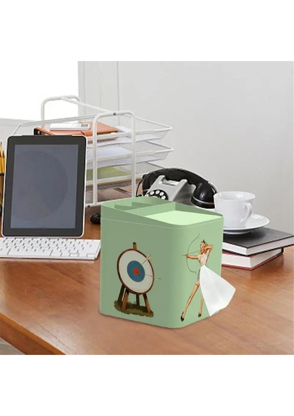 Dekoratif Çok Yönlü Doku Kutusu Organizatör Doku Kutusu Kapağı Depolamalı Yenilikçi Yüz Dokusu Tutucu Mavi (Yurt Dışından)