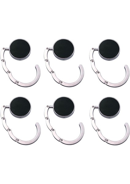 6pcs Moda Torbası Tutucu Çanta Askı Katlanır Anahtar Yüzük Tutucu Taşınabilir Raf Masası Kanca Cihazı (Yurt Dışından)