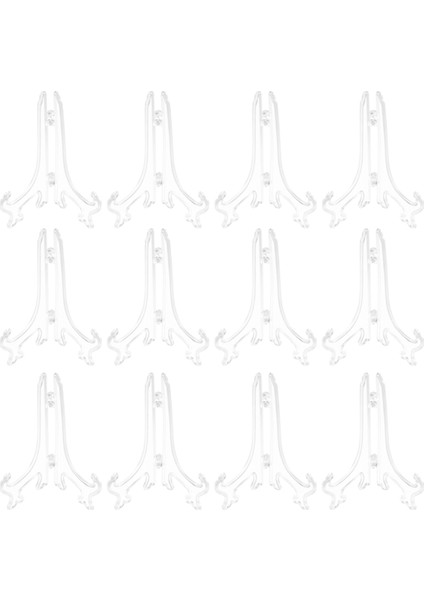 12PCS/SET Şeffaf Plastik Şövale Plaka Tutucular Ekran Bulaşık Tabakası Resim Çerçevesi Fotoğraf Kitap Kaide Tutucu Ekran Stander Stander (Yurt Dışından)
