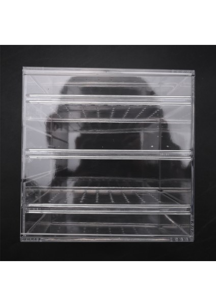 Plastik Takı Saklama Kutusu Küpe Ekranı 3 Dikey Çekmeceli (Şeffaf) Stand Organizatör Tutucu (Yurt Dışından)