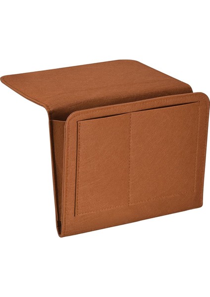 Başucu Organizatör, Yatak Başucu Organizatör Asılı 5 Cep Yumuşak Keçe Yatak Cepleri Başucu Depolama Organizatör Kahverengi (Yurt Dışından)