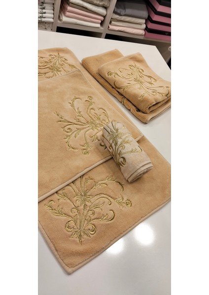 Paspas Seti Gold Işlemeli Orta Boy Halı Paspas Seti 3 Parça 60*100 fiyatları