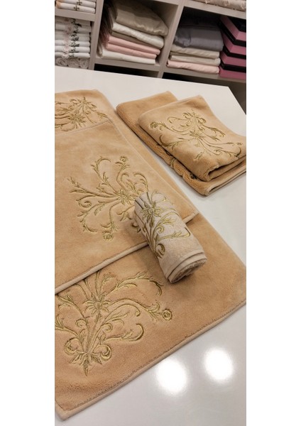 Paspas Seti Gold Işlemeli Orta Boy Halı Paspas Seti 3 Parça 60*100 fırsatları