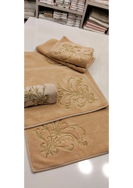 Paspas Seti Gold Işlemeli Orta Boy Halı Paspas Seti 3 Parça 60*100 indirimleri
