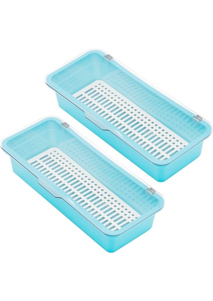 Kapaklı Sofra Takımı Tepsisi, Kapak Plastik Çatal Tepsisi ile Mutfak Depolama, Çatal Teşheri Çekmece Organizer Edeniz Depolama Konteyneri (Yurt Dışından)