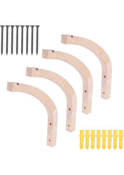 Bitki Askısı, Kapalı Bitkiler Için Duvar Ekicileri, Ahşap Duvara Monte Edilmiş Bitki Kancaları, Fenerler Için Sepet Kancaları, 4 Adet (Yurt Dışından)