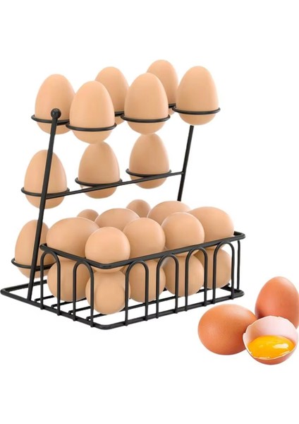 Tezgah Yumurta Tutucu Mutfak Taze Yumurta Depolama Rafı Büyük Kapasiteli Depolama Organizatör Konteyner Tutucu Sepet Mutfak (Yurt Dışından)