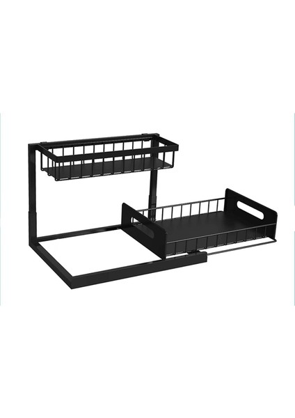 Lavabo Organizatörü Altında, Dolap Organizer 2 Katmanlı Slayt Out Lavabo Raf Dolabı Depolama Rafları (Yurt Dışından)