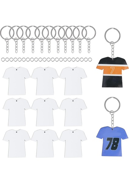 72PCS Süblimasyon Anahtarlık Boşluklar Toplu - Beyaz Koruyucu Film ile Yüceltme Boşlukları Anahtarlık - Mdf Sports Anahtarı (Yurt Dışından)