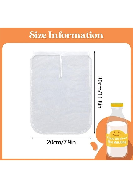 12 Adet Fındık Süt Torbası Yeniden Kullanılabilir Gıda Güvenli Naylon Torba Süzgeç Söndürme Sütü Örgü Çanta Badem, Kahve, Meyve Suları (Yurt Dışından) indirimleri