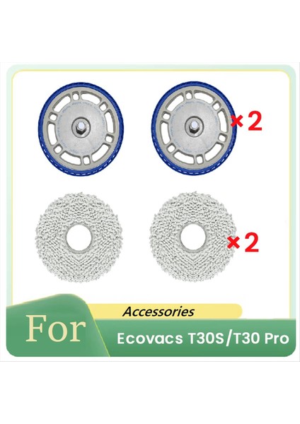 Ecovacs T30S/T30 Pro Robot Süpürge Için 4 Adet Bez ve Paspas Tutucu (Yurt Dışından)