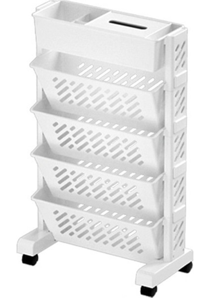 Depolama Rafları Kitap Rafları Hareketli Çok Katmanlı Raflar Masaüstü Depolama Sepetleri 5 Katmanlar (Yurt Dışından)