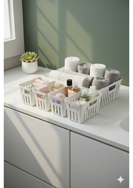 5 Parça Banyo Dolap Içi Düzenleyici Beyaz fiyatları