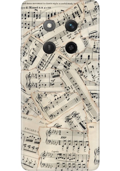 Honor X60 Pro - X9C 5g Kılıf Dekoratif Silikon Baskılı Kapak Beste Nota