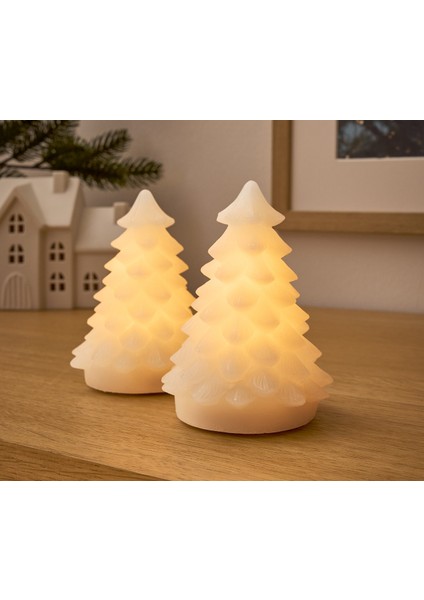 LED Yılbaşı Ağacı, Gerçek Mum, 2li