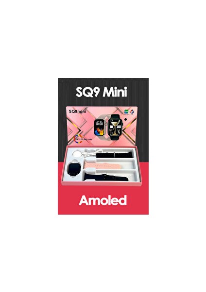 Sq9 Mini Akıllı Saat 3 Kordonlu Kablosuz Şarjlı Modern 41MM