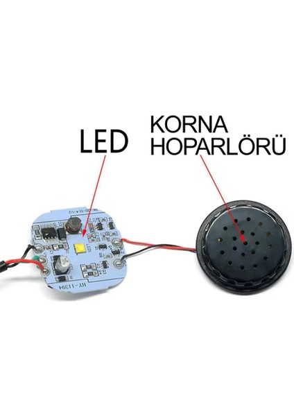 E Bike LED Far Elektrikli Scooter Farı Elektrikli Motosiklet E Bisiklet Far + Korna 36V-60V-UYUMLU