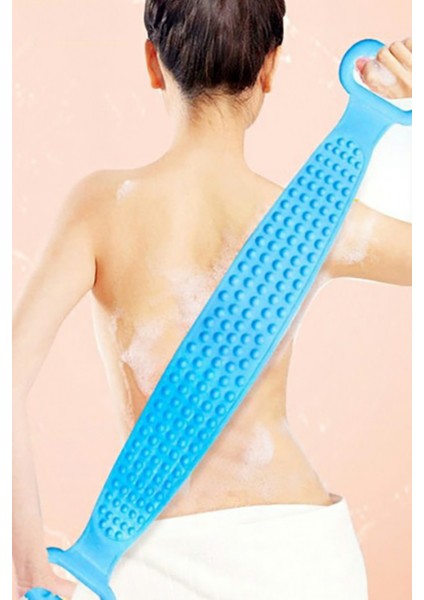 Çift Taraflı Banyo Hamam Lifi Silikon Masajlı Yumuşak Duş Lifi Uzun Ömürlü Hazır Banyo Kesesi