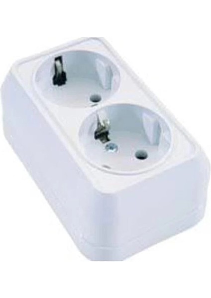 45182 Sıva Üstü Ikili Topraklı Priz, Beyaz