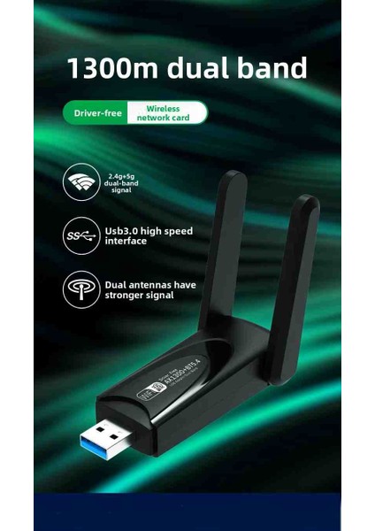 1300 Mbps USB 3,0 Kablosuz Ağ Adaptörü,wifi6 & Bluetooth 5.4 , Gelişmiş Hızlı Bağlantı Performansı indirimleri