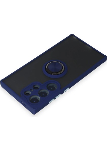 Samsung Galaxy S24 Ultra Kılıf Montreal Yüzüklü Silikon Kapak - LACIVERT-(5796) - I11H77N9-3A0 modelleri