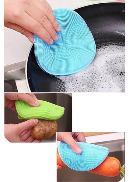 Silikon Bulaşık Yıkama Fırçası Lavabo Tezgah Temizleme Süngeri Tükenmeyen fırsatları
