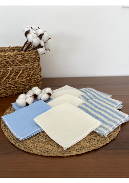 10'lu Müslin Bebek Ağız Mendili,ter Bezi %100 Pamuk 25X25 cm fiyatları