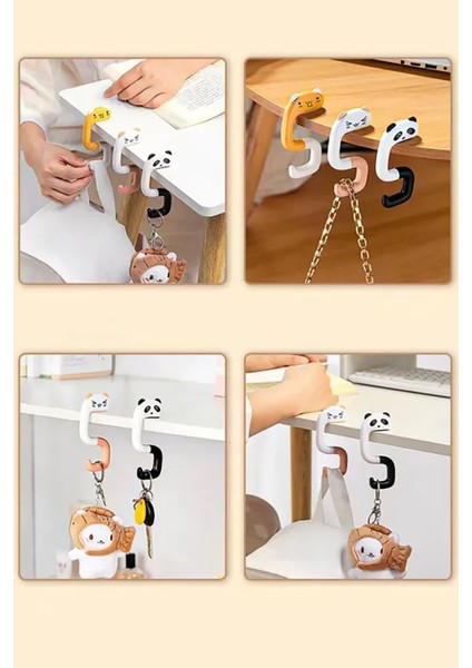 Sevimli Hayvan Figürlü Katlanabilir Kanca Askı Şirin Askılık 1 Adet indirimleri