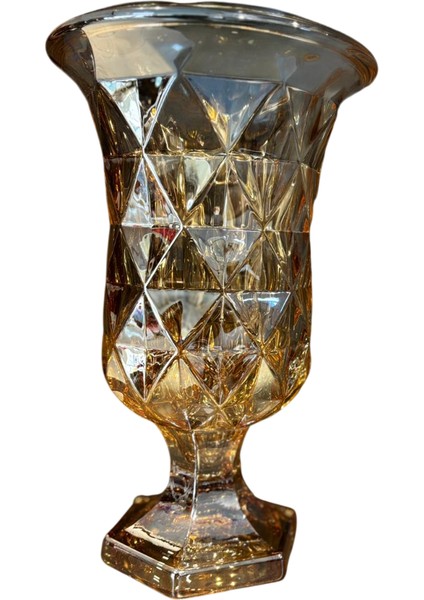 50 cm Gold Mozaik Desenli Cam Vazo – Lüks Dekoratif Salon ve Masa Aksesuarı fırsatları