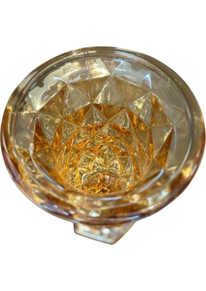 50 cm Gold Mozaik Desenli Cam Vazo – Lüks Dekoratif Salon ve Masa Aksesuarı