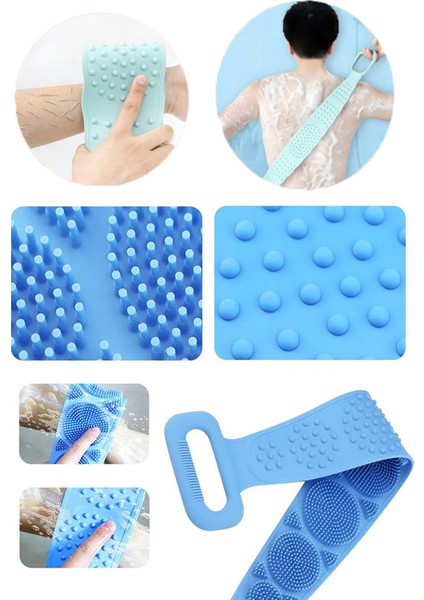 Çift Taraflı Çok Amaçlı Silikon Banyo Sırt Kesesi Banyo Duş Lif modelleri