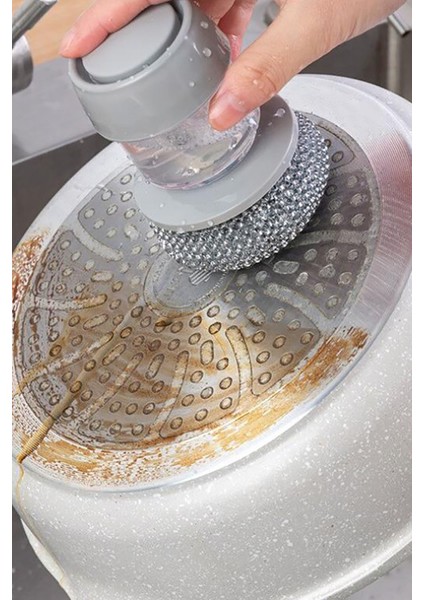 Soap Dispenser Kitchen Brush Sıvı Deterjan Hazneli Bulaşık Fırçası ve Stand