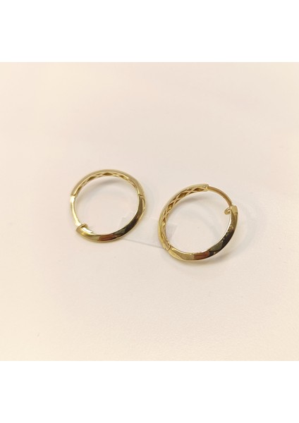 20MM Klasik Piramit Halka Küpe 14 Ayar Altın Hd Videolu fırsatları