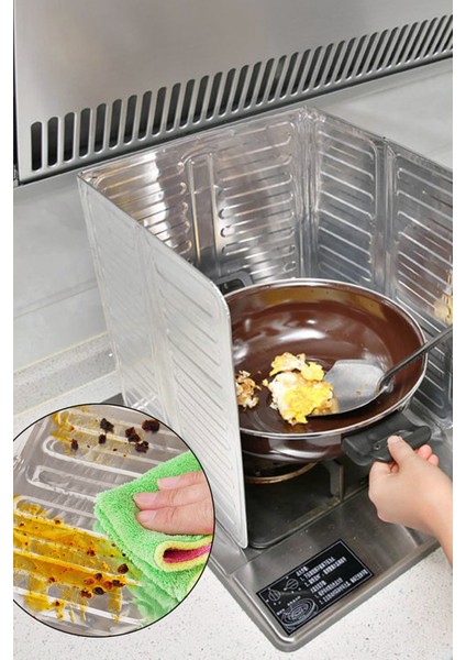 Ocak Arkası Yağ Koruyucu Alüminyum Levha Piknik Rüzgar Kesici Pratik 32,5*84 cm fiyatları