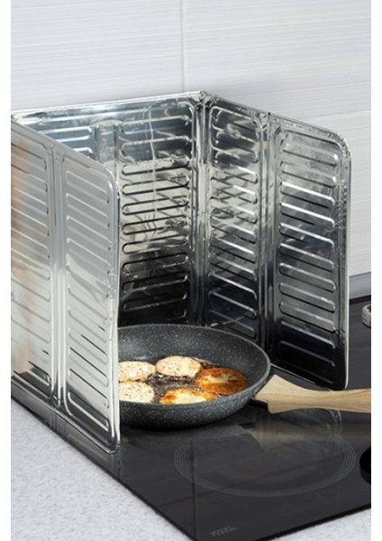 Ocak Arkası Yağ Koruyucu Alüminyum Levha Piknik Rüzgar Kesici Pratik 32,5*84 cm modelleri