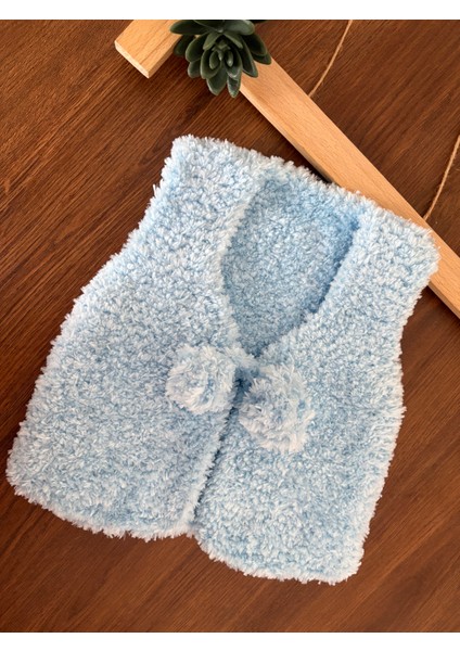 Kore Tarzı Kadife El Örgüsü Bebek Yelek modelleri