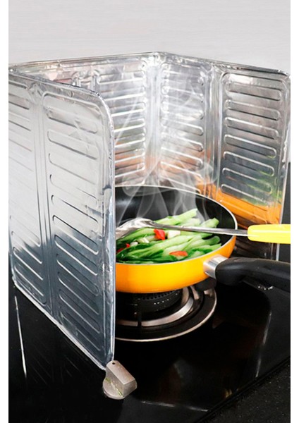 Ocak Arkası Yağ Koruyucu Alüminyum Levha Piknik Rüzgar Kesici Pratik 32,5*84 cm indirimleri