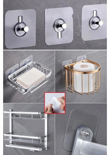 Şeffaf Yapışkan Askı Fotoğraf Çerçevesi Mutfak Banyo Duvar Askı Kanca Tablo Askısı modelleri